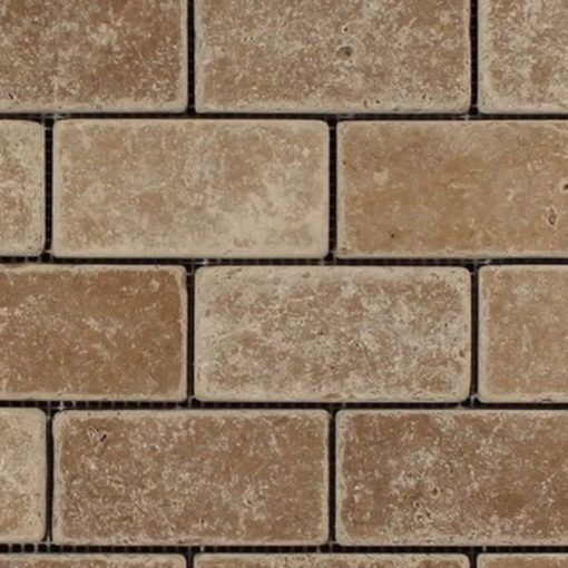 Noce Mosaic Tumbled Travertine 2