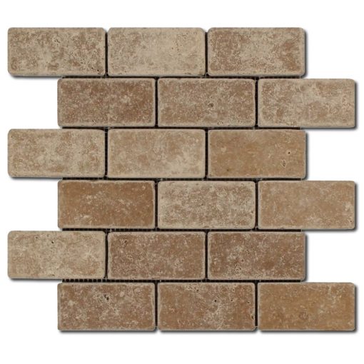 Noce Mosaic Tumbled Travertine 3