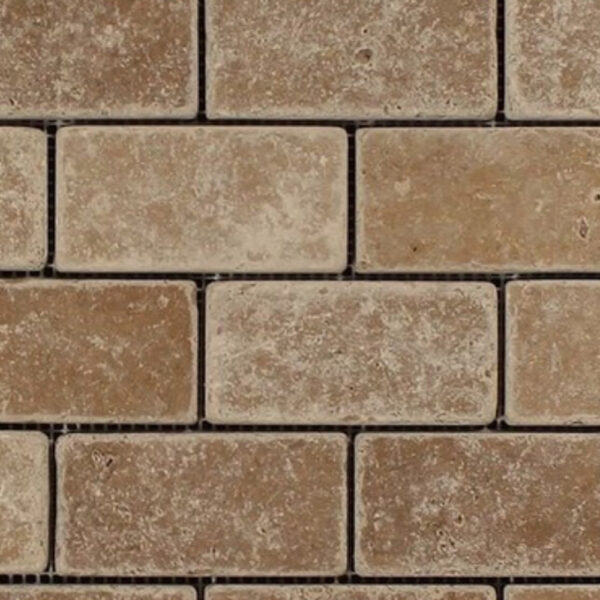 Noce Mosaic Tumbled Travertine 1