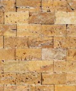 Golden Sienna Mosaic Yellow Splift-Face Travertine 5