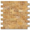 Golden Sienna Mosaic Yellow Splift-Face Travertine 2