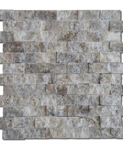 Silver Split Face Travertine Mosaic 4