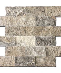 Silver Split Face Travertine Mosaic 5