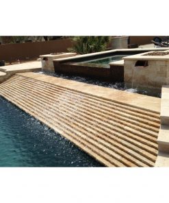 Walnut 16x24 Bullnose Tumbled Travertine Pool Coping 6