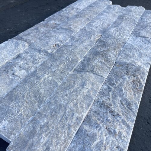 Silver 4xRandom Split Face Travertine Veneer 0