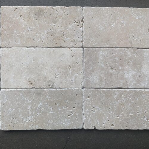 Ivory Tumbled 3x6 Travertine Tile