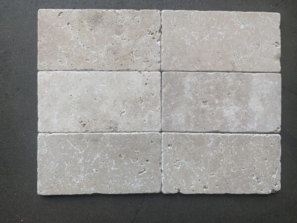 Ivory Tumbled 3x6 Travertine Tile