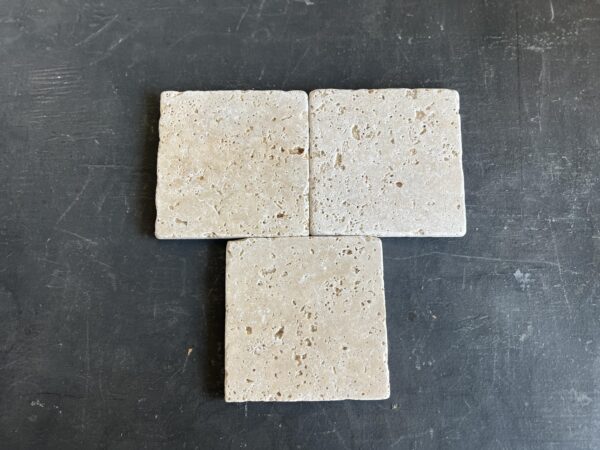 Ivory Tumbled 4x4 Travertine Tile 2