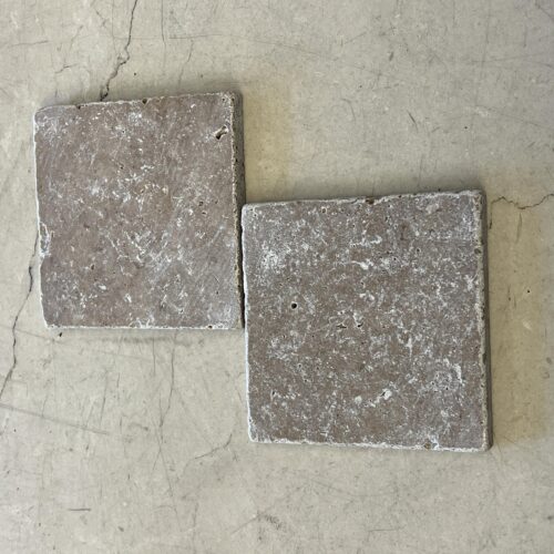 Noce 4x4 Tumbled Travertine Tile