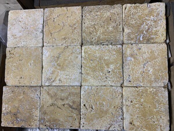 Golden Sienna Tumbled 6x6 Travertine Tile 1