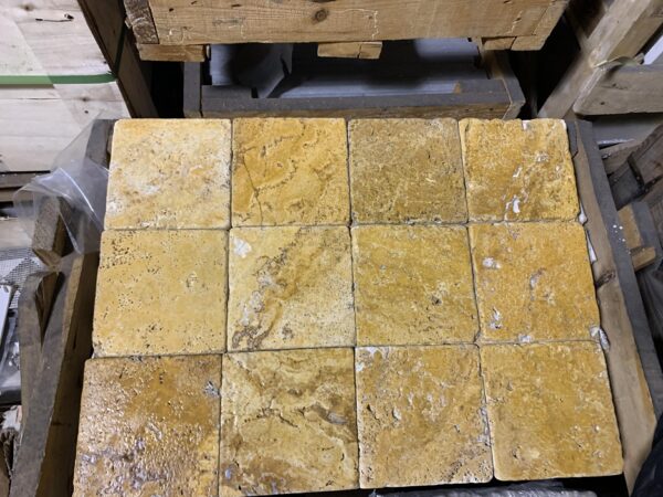 Golden Sienna Tumbled 6x6 Travertine Tile 2