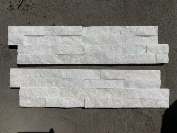 Ice (Crystal) White 6x24 Marble Ledger Panel