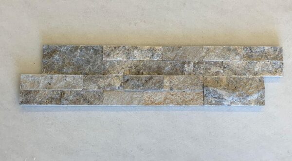 Silver 6x24 Travertine Ledger Panel 5