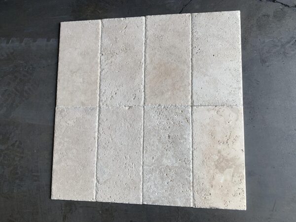 Ivory Brushed/Chiseled 8x16 Travertine Tile 3