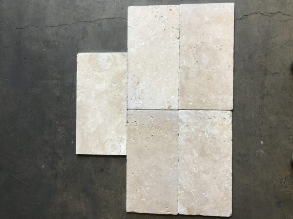 Ivory Tumbled 8X16 Travertine Tile 1