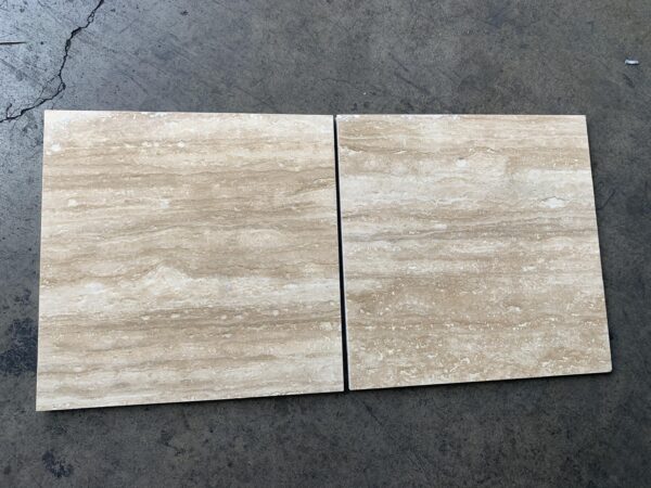 Ivory Vein-Cut Polished 12x12 Travertine Tile 2