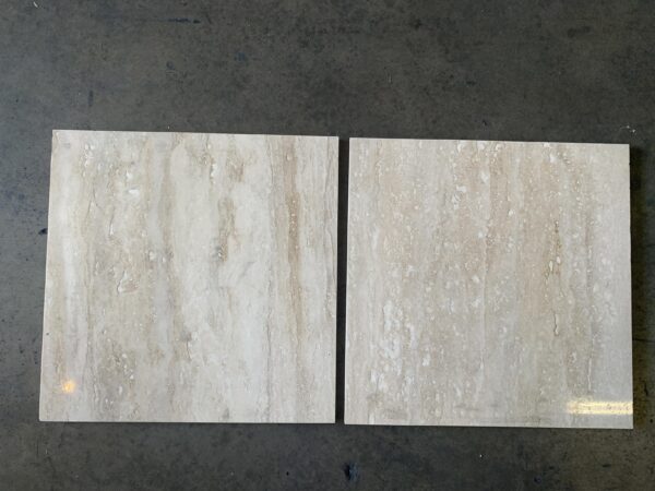 Ivory Vein-Cut Polished 12x12 Travertine Tile 4