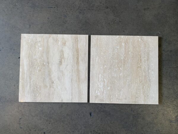 Ivory Vein-Cut Polished 12x12 Travertine Tile 0