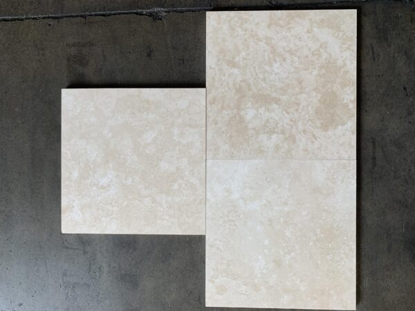 Ivory Filled&Honed 12x12 Travertine Tile 2