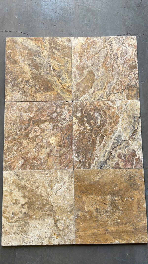 Scabos 12x12 Tumbled Travertine Tile