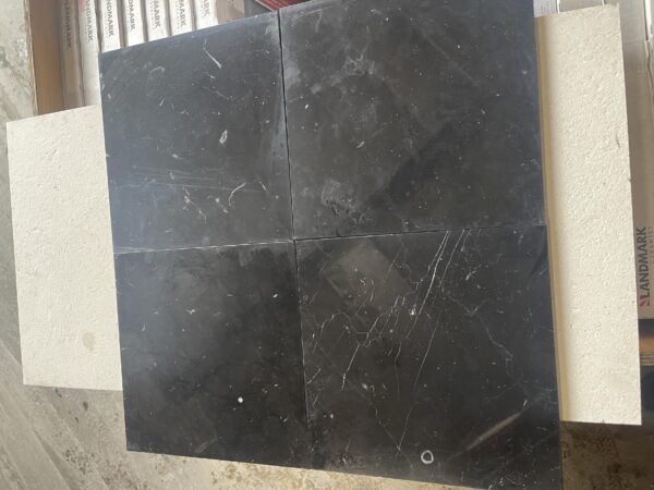 Nero Marquina 12x12 Black Polished Marble Tile 2