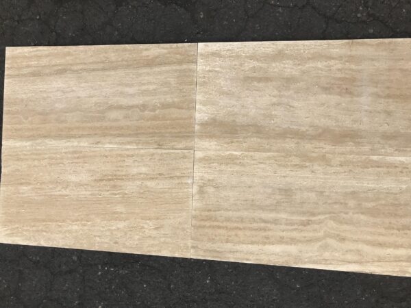 Ivory Vein-Cut Filled And Honed 12x24 and Travertine Tile 4