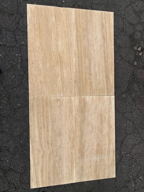 Ivory Vein-Cut Filled And Honed 12x24 and Travertine Tile 8