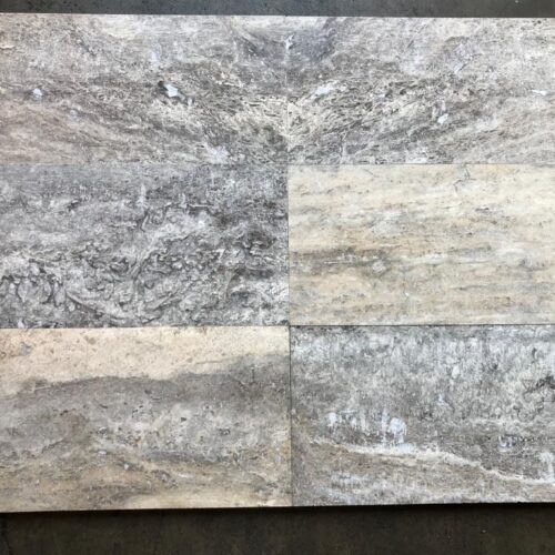 Silver Vein Cut Polished 12x24 Travertine Tile