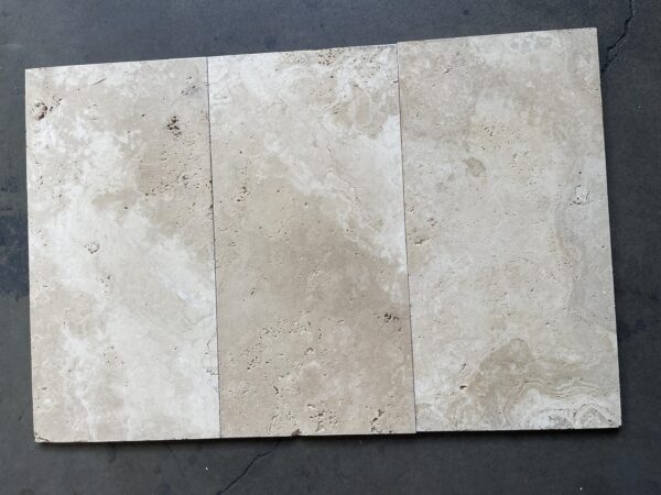 Ivory Tumbled 12x24 Travertine Tile 2