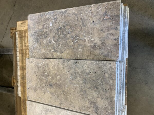 Silver Pool Coping Bullnose 12x24 Travertine 6