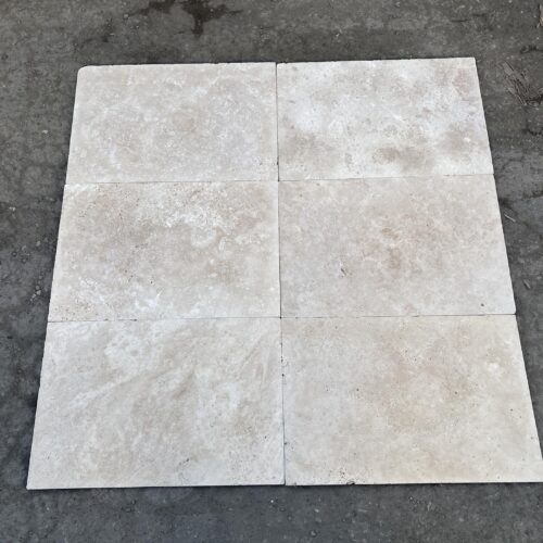 Ivory 16x24 Tumbled Travertine Tile 0