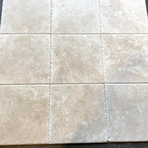 Ivory 18x18 Brushed/Chiseled Travertine Tile