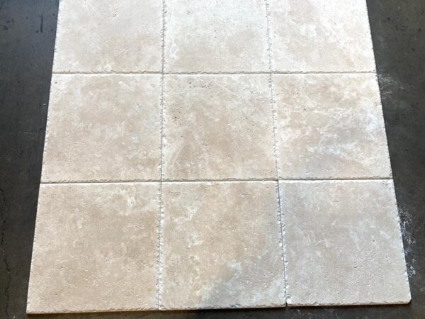 Ivory 18x18 Brushed/Chiseled Travertine Tile