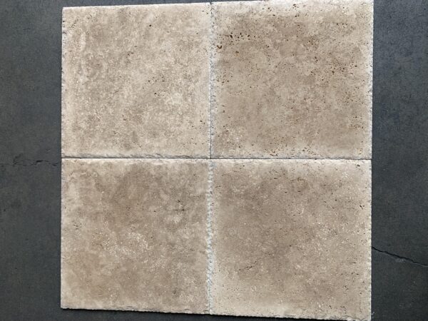 Walnut 18x18 Brushed/Chiseled Travertine Tile 1