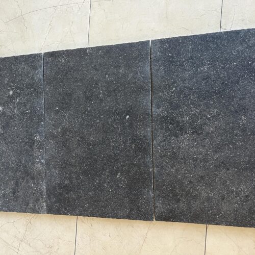 Belgian Blue (Petit Granit) Bush-Hammered Antique Chiseled 16x24 Limestone Tile 0