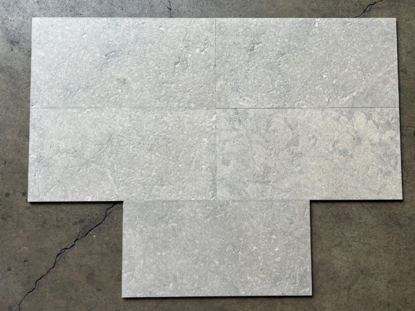 Graphite 12x24 Gray Antiqued (Brushed) Limestone Tile 3