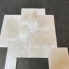 Ivory Versailles Pattern Tumbled Travertine Tile 1