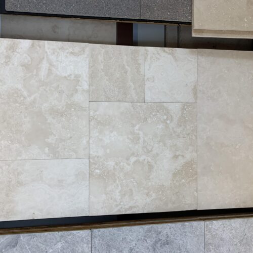 Ivory Versailles Pattern F/H St. Edge Travertine Tile