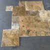 Scabos Pattern Brushed/Chiseled Travertine Tile 9