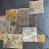 Scabos Pattern Brushed/Chiseled Travertine Tile 7