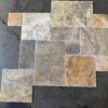 Scabos Pattern Brushed/Chiseled Travertine Tile 8