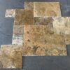 Scabos Pattern Brushed/Chiseled Travertine Tile 6