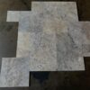 Silver Versailles F/H Straight Edge Pattern Filled & Honed Travertine Tile 1