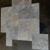 Silver Versailles F/H Straight Edge Pattern Filled & Honed Travertine Tile 2