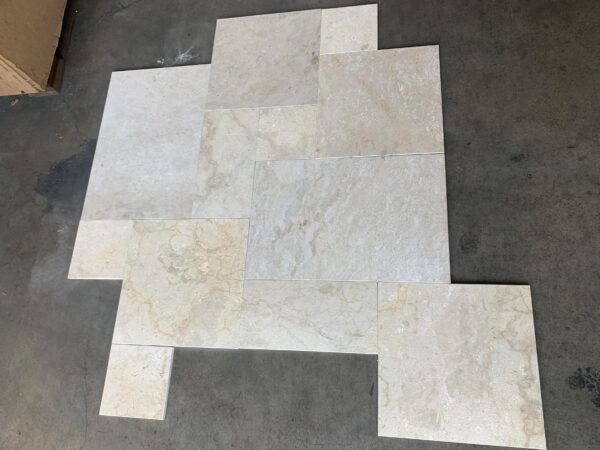 Golden Sand Pattern Brushed/Straight Edge Marble Tile 3