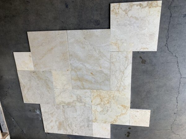 Golden Sand Pattern Brushed/Straight Edge Marble Tile 2