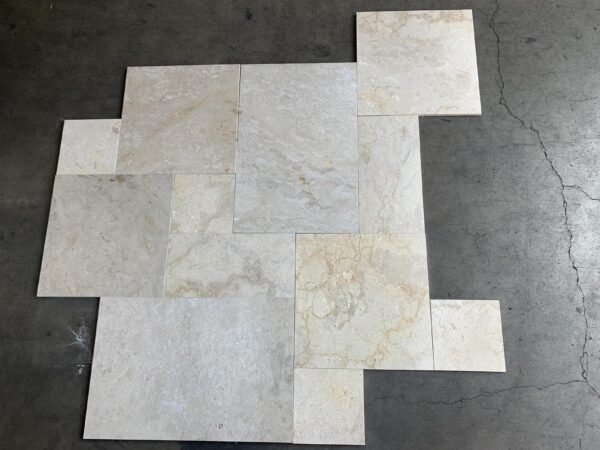 Golden Sand Pattern Brushed/Straight Edge Marble Tile 5