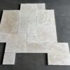 Platinum Light Pattern Tumbled Travertine Paver 2