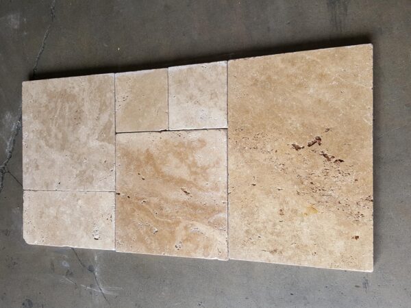 Walnut Pattern Tumbled Pavers Travertine Paver 4