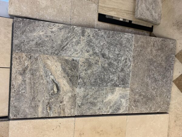 Silver Versailles Pavers Tumbled Pattern Travertine Paver 9